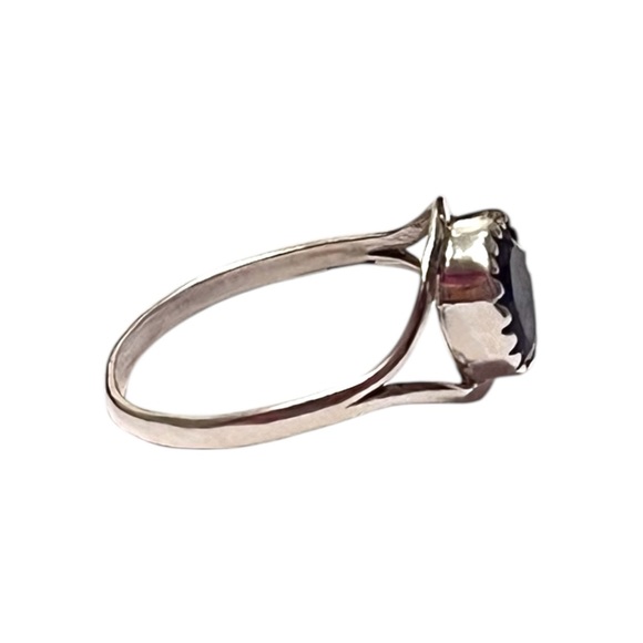 Sterling Silver Genuine Sapphire Ring Size 7
